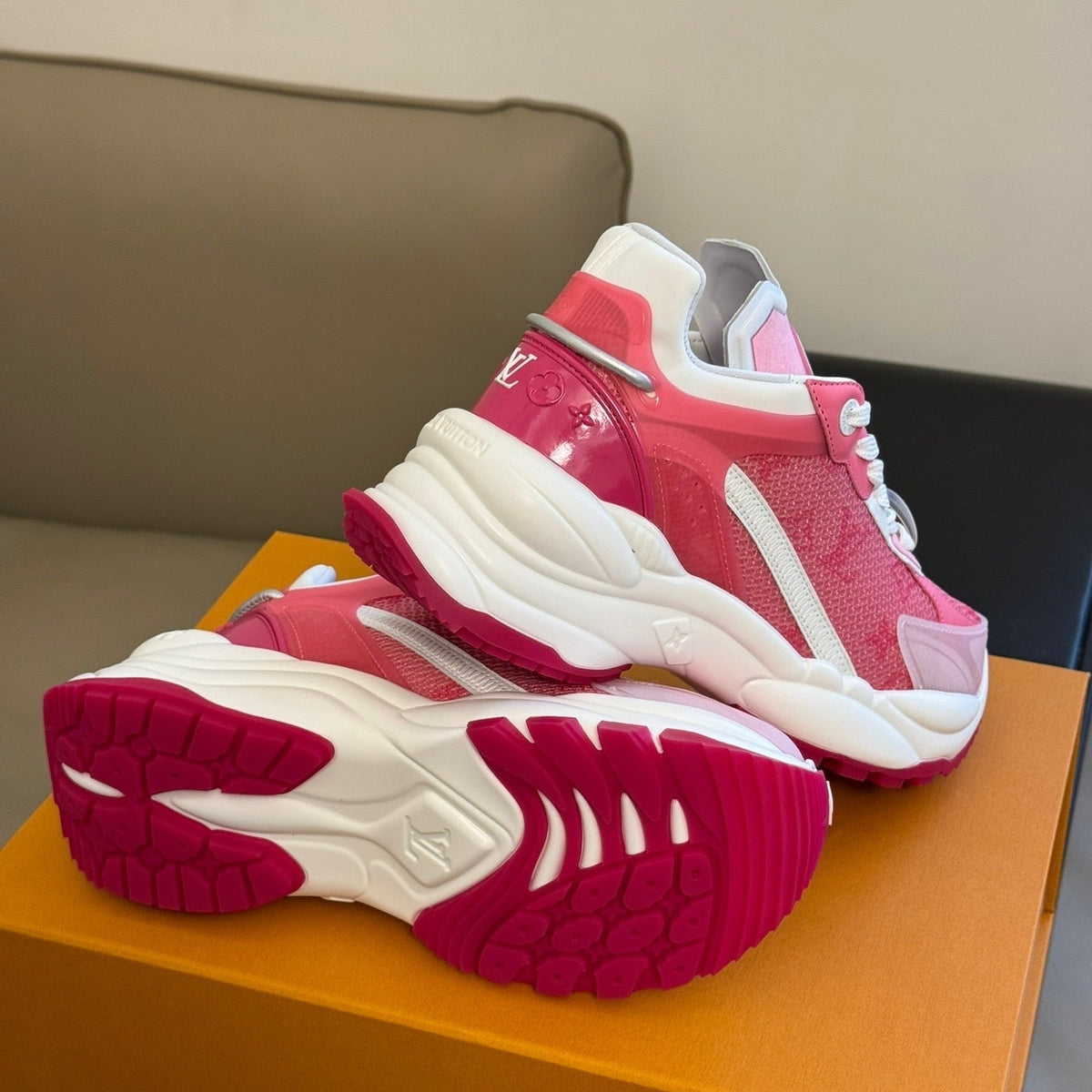 Louis Vuitton Shoes- Louis Vuitton Lou Run 55 Trainers Comfortable Everyday Designer Shoes