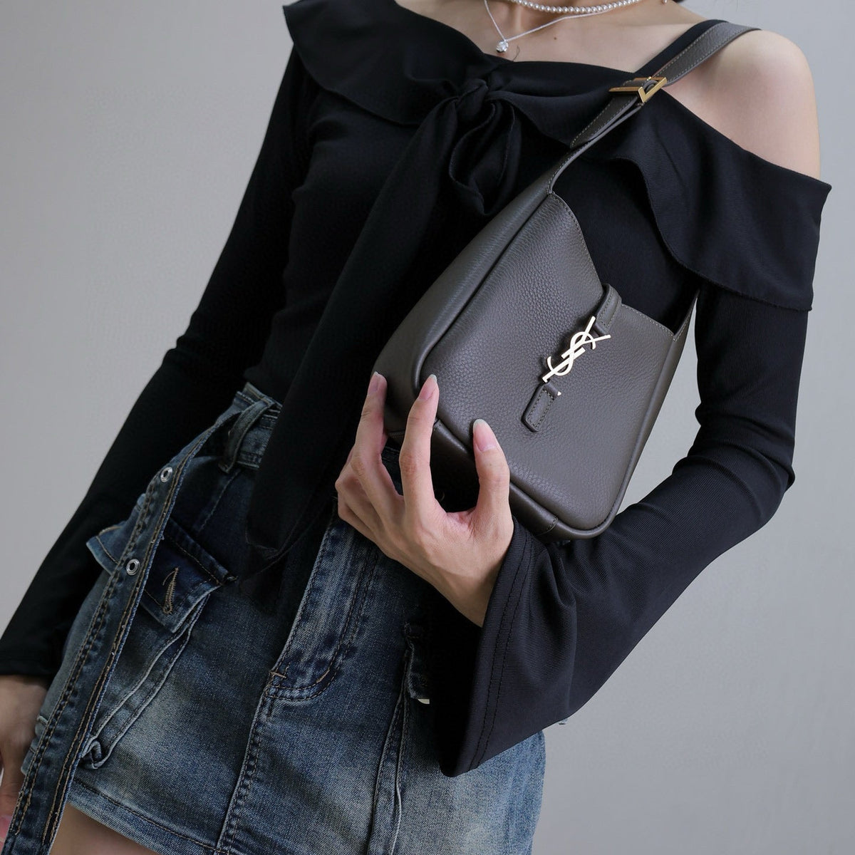 Saint Laurent Bags- Saint Laurent Le 5 A 7 Supple Baby Bag Luxury Designer Leather Handbag