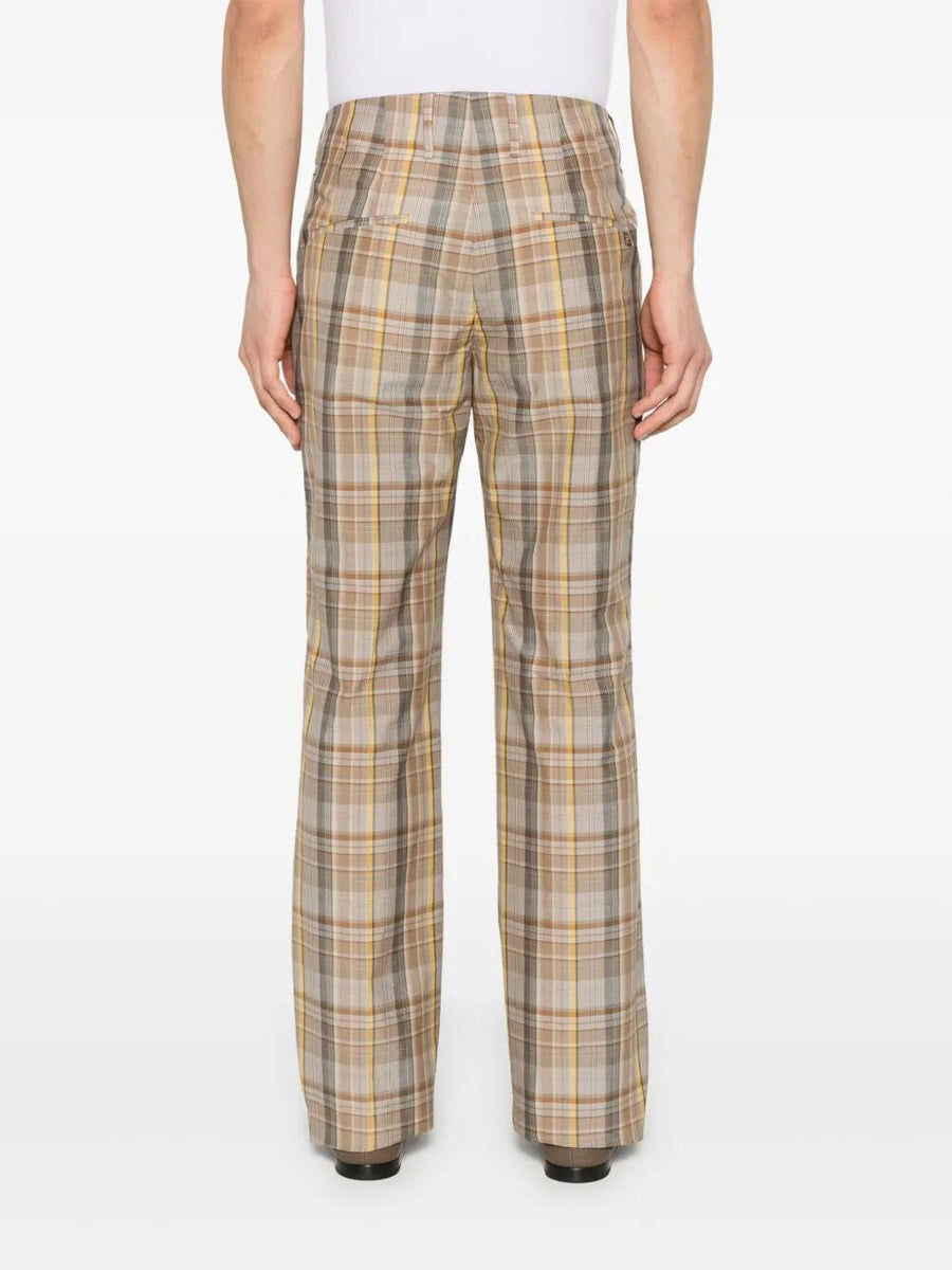 Close-up of Fendi pants hardware and fine stitching
