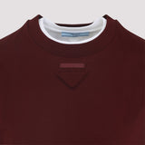 Close-up of Prada t-shirts & tops hardware and fine stitching