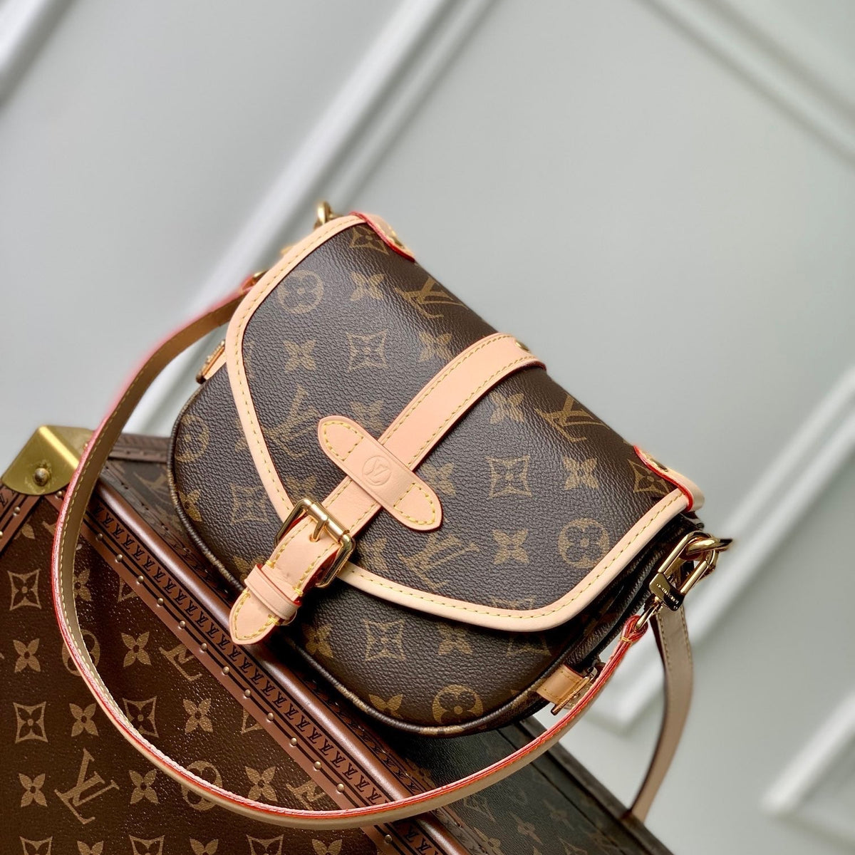 Louis Vuitton Wallets- Louis Vuitton Lou Saumur Bb Bag Compact Luxury Card Wallet