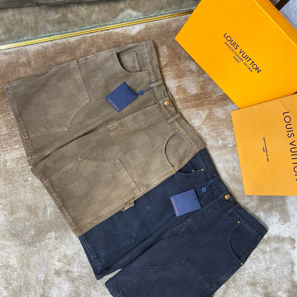 Louis Vuitton Jeans- Louis Vuitton Lou Denim Shorts Premium Designer Denim Jeans