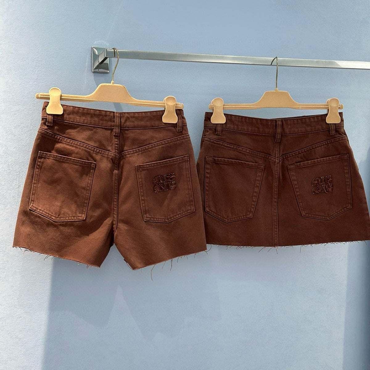 Skirts- Miu M Denim Skirt Elegant Designer Casual Skirt