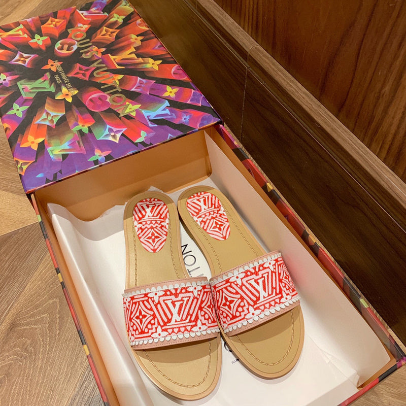 Close-up of Louis Vuitton shoes craftsmanship
