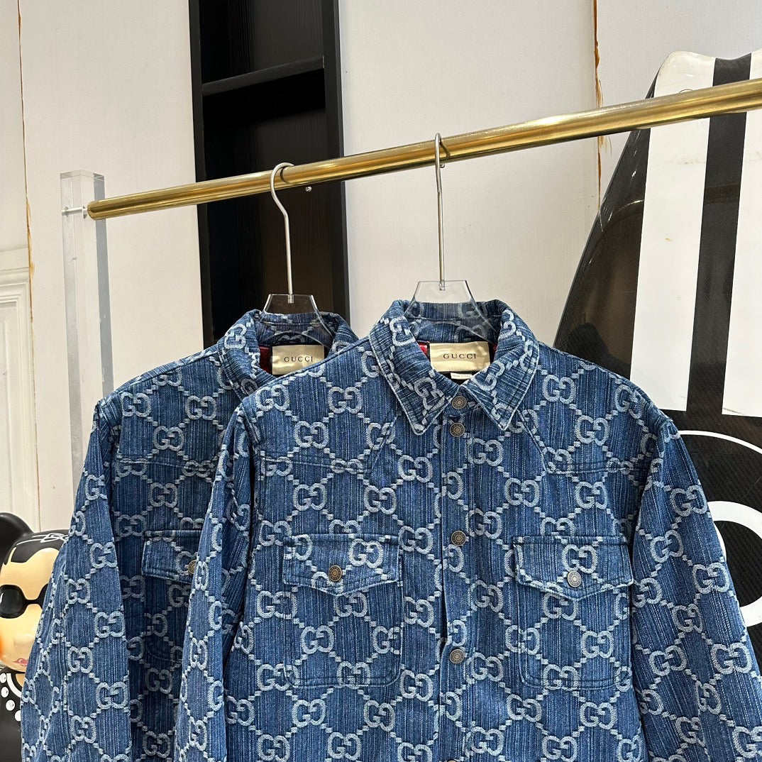 Gucci Denim Overshirt detail shot – designer craftsmanship and quality