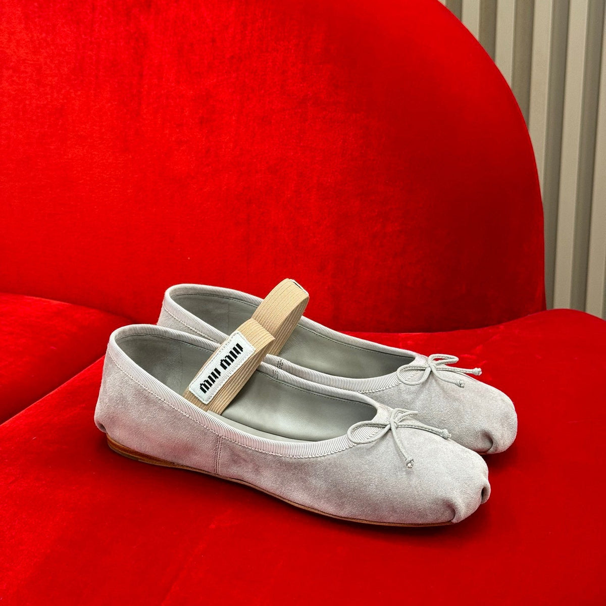 Shoes- Miu M Ballerina Flats Premium Designer Casual Shoes