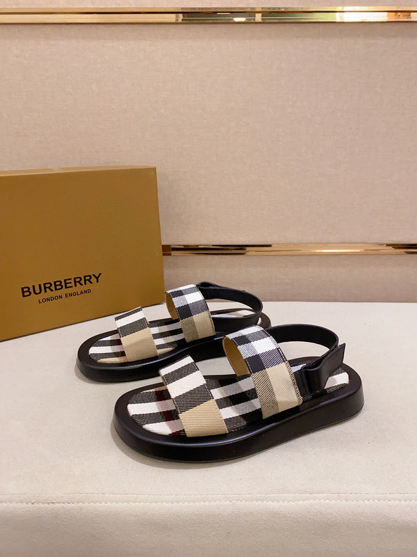Burberry Camel Chunky Platform Sneakers - Heel Detail View