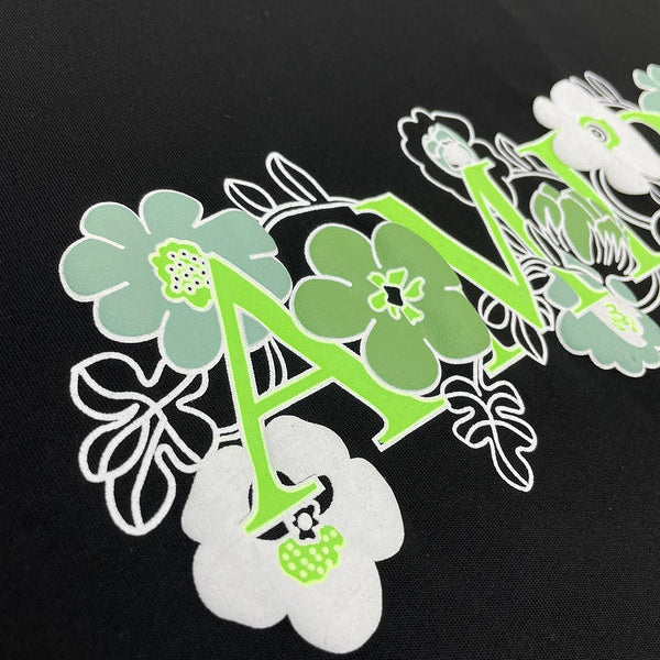 Close-up of Amiri t-shirt craftsmanship