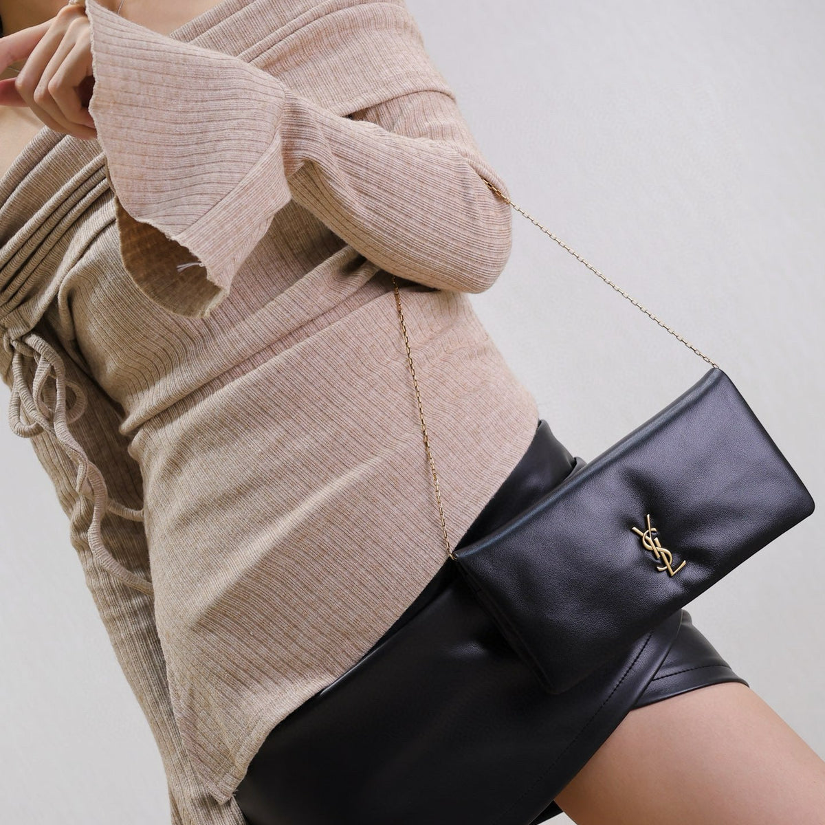 Saint Laurent Bags- Saint Laurent Calypso Mini Bag Luxury Designer Leather Handbag