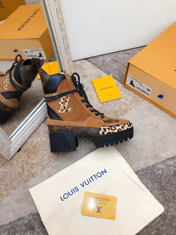 Close-up of Louis Vuitton shoes craftsmanship