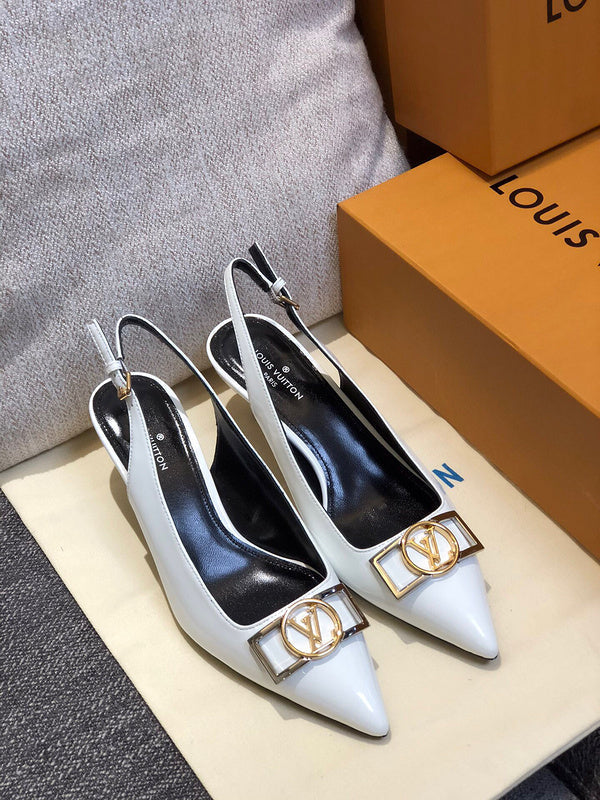 Louis Vuitton luxury shoes detail shot