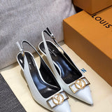 Louis Vuitton luxury shoes detail shot