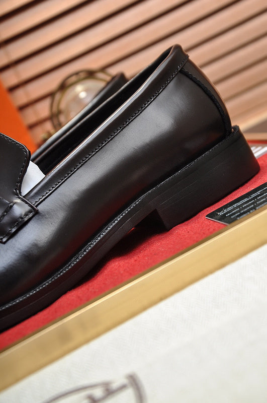 Hermès Chocolate Brown Bow-Detail Flats - Lifestyle Styling Shot