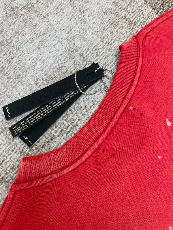 Close-up of Amiri hoodie craftsmanship