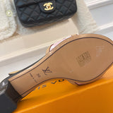 Louis Vuitton Beige Bow-Detail Flats - Full Silhouette View