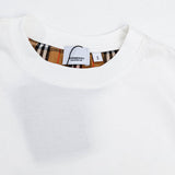 Close-up of Burberry t-shirt craftsmanship