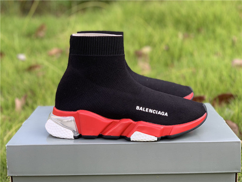 Balenciaga Red Chelsea Boots - Detail Shot of Craftsmanship