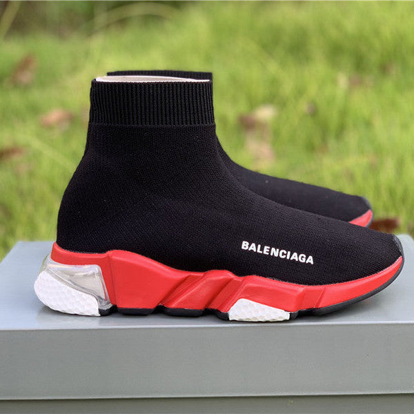 Balenciaga Red Chelsea Boots - Detail Shot of Craftsmanship