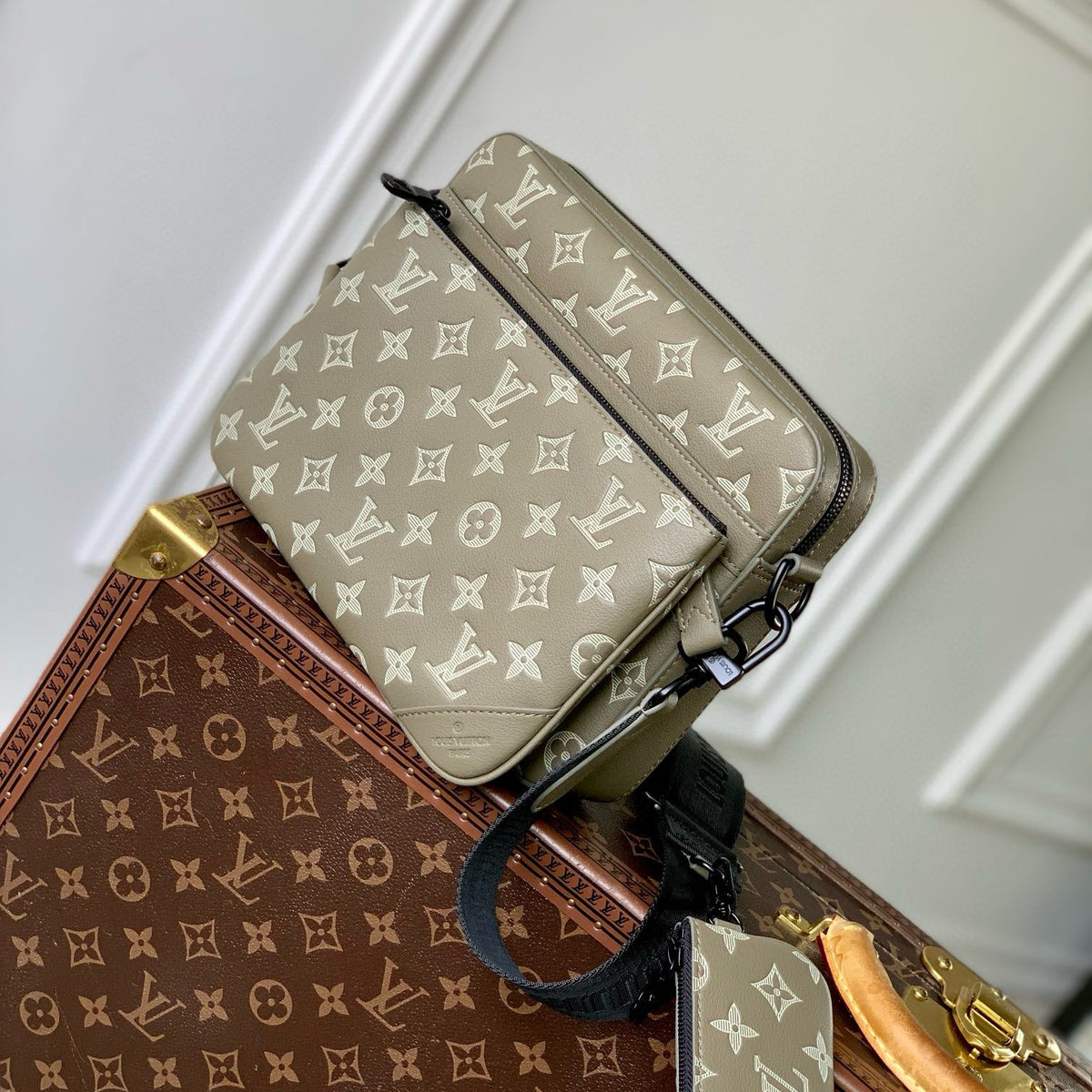 Louis Vuitton Bags- Louis Vuitton Lou Trio Messenger Bag Luxury Designer Leather Handbag