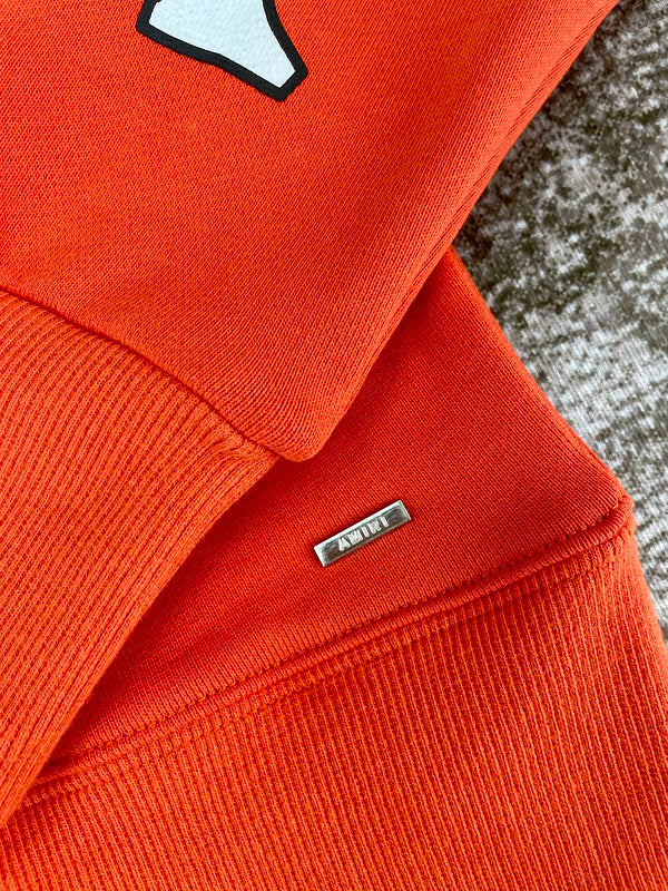 Close-up of Amiri hoodie craftsmanship