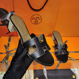 Hermes sandals Style 020 - front view, timeless elegant design