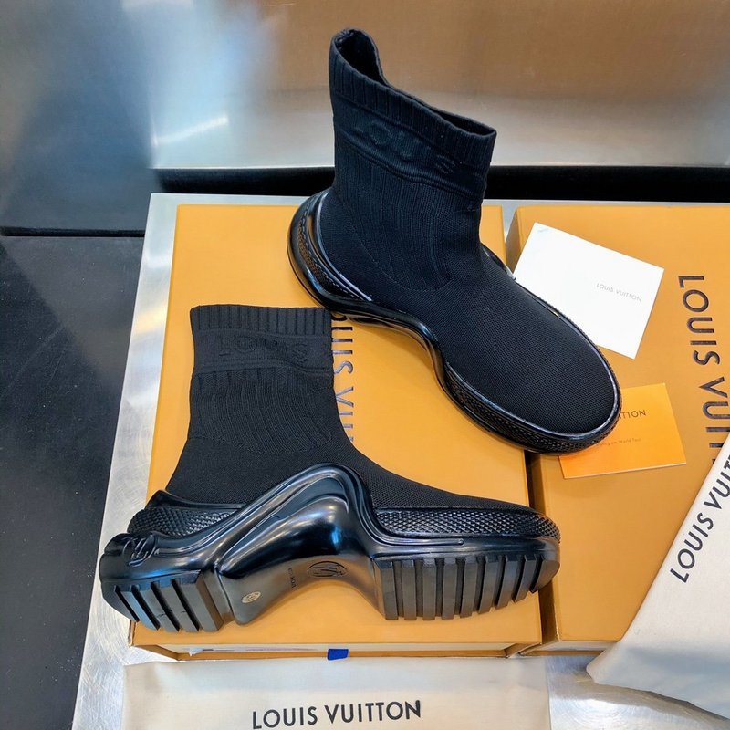 Louis Vuitton luxury shoes detail shot