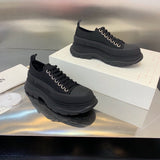Alexander McQueen Grey Combat Boots - Heel Detail View