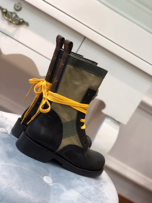 Louis Vuitton luxury shoes detail shot
