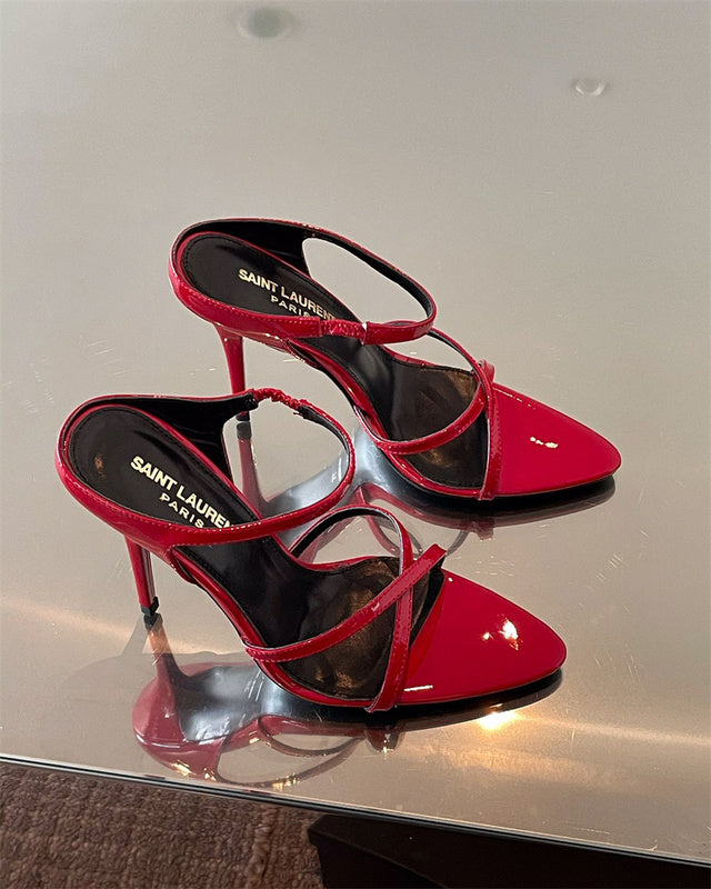 Close-up of Saint Laurent shoes craftsmanship