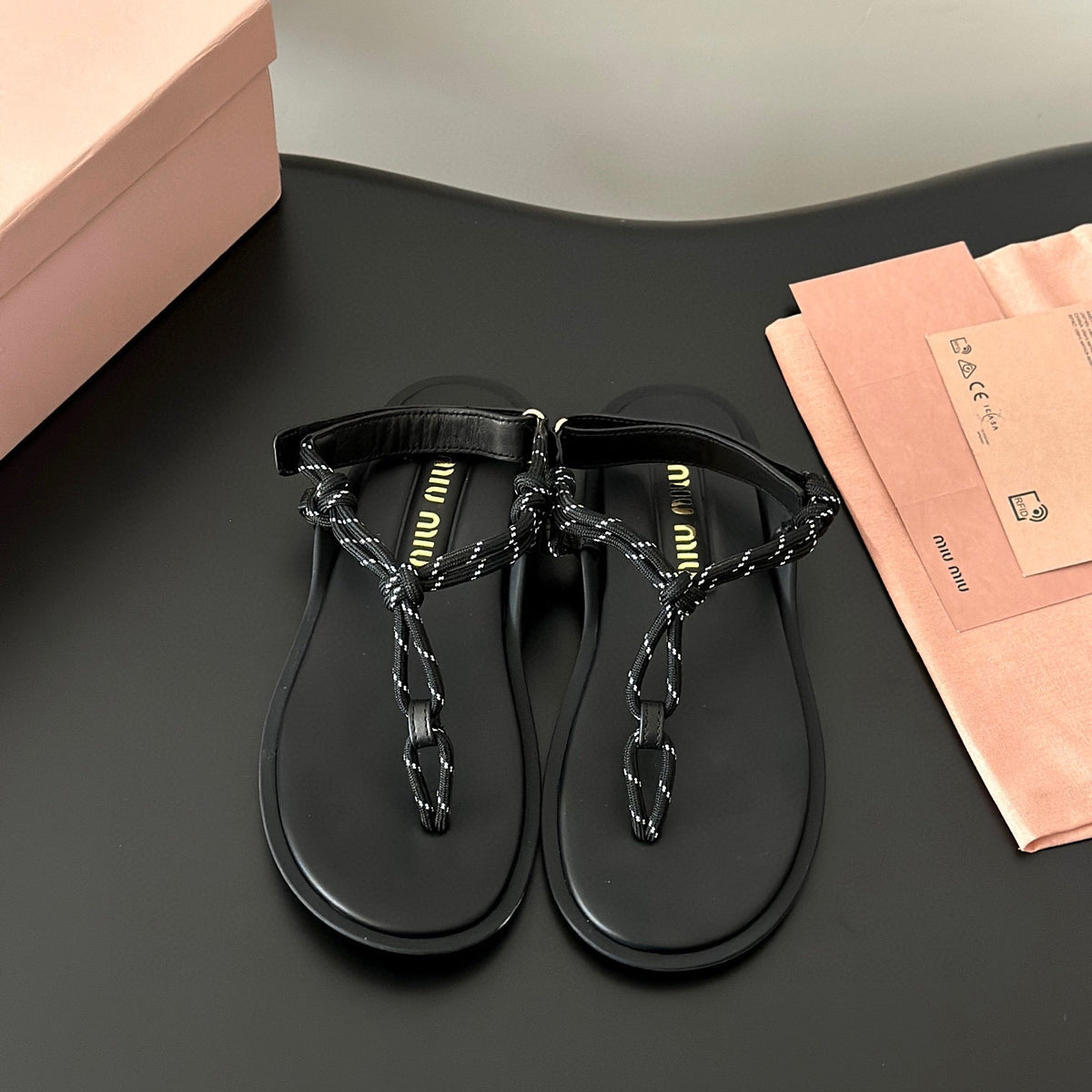 Shoes- Miu M Sandals Premium Designer Casual Shoes