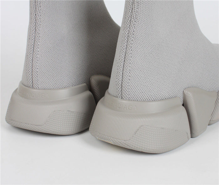 Balenciaga Red Chunky Platform Sneakers - Heel Detail View