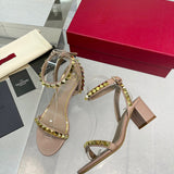 Close-up of Valentino Garavani shoes craftsmanship