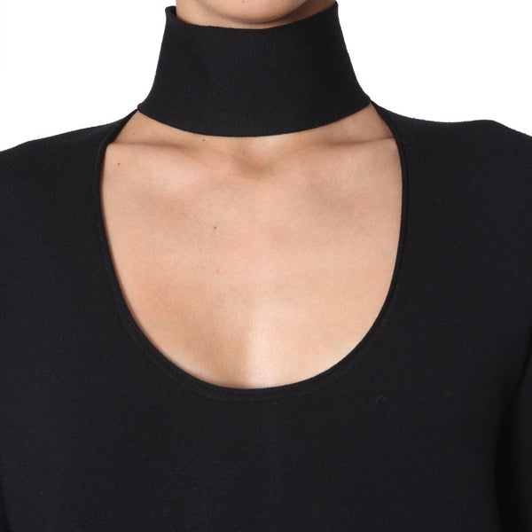 Bottega Veneta Dresses? Bottega Veneta Women High Neck Dress Elegant Designer Evening Dress