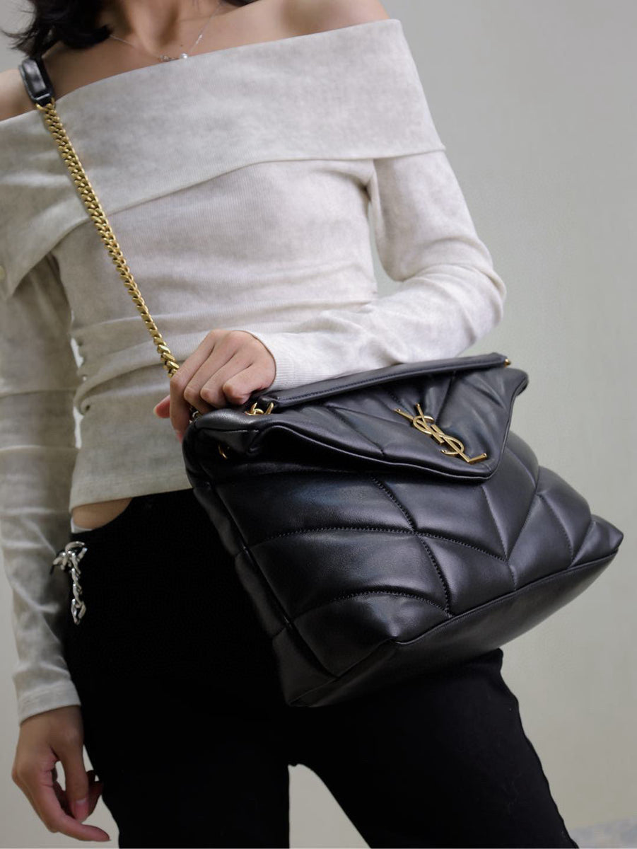 Saint Laurent Bags- Saint Laurent Loulou Medium Puffer Bag Elegant Everyday Designer Handbag