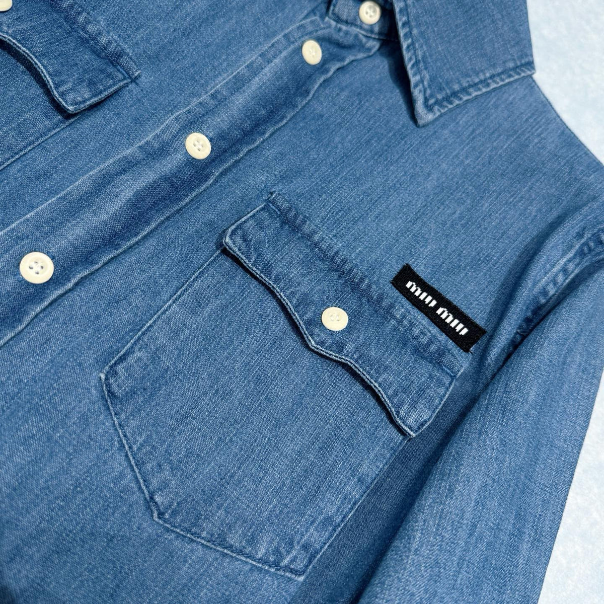 Tops- Miu M Denim Shirt Premium Designer Casual Top