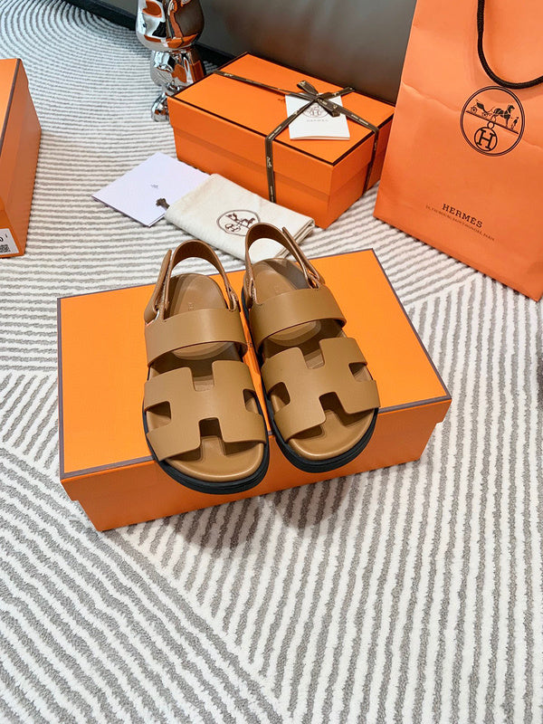 Hermes sandals Style 218 - front view, luxury comfort fit