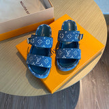 Louis Vuitton Grey Slingback Heels - Close-Up Texture View