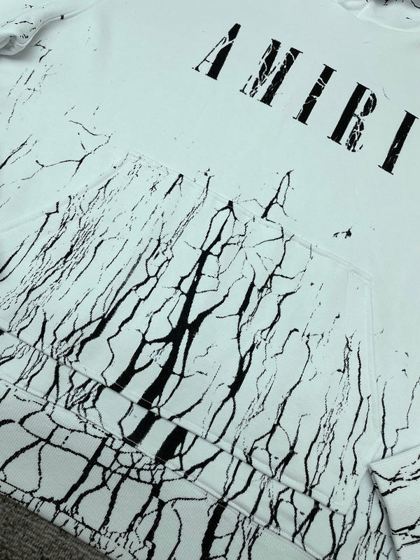 Close-up of Amiri hoodie craftsmanship