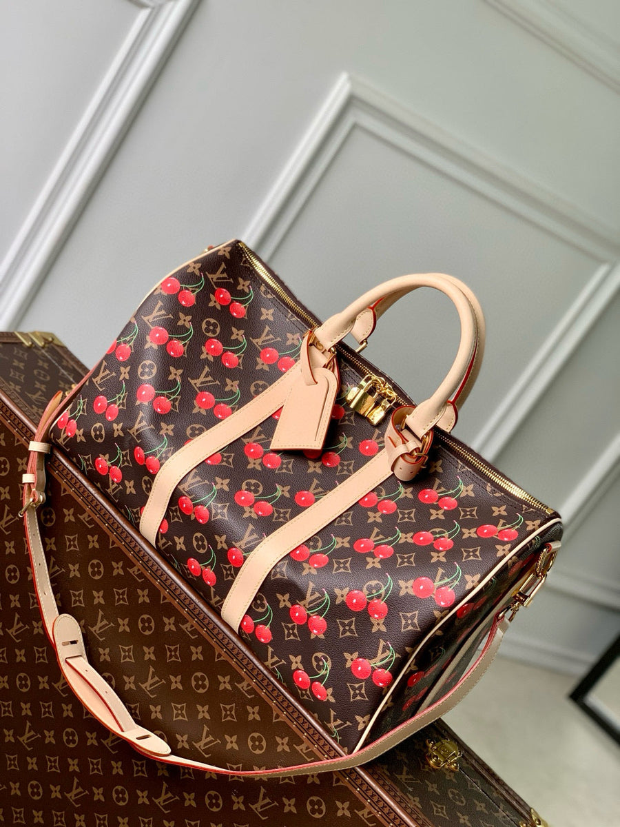 Louis Vuitton Bags- Louis Vuitton Lou x Murakami Keepall 45 Bag Luxury Designer Leather Handbag