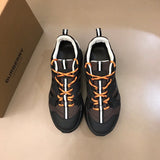 Burberry Chocolate Brown High-Top Sneakers - Detail Shot of Craftsmanship