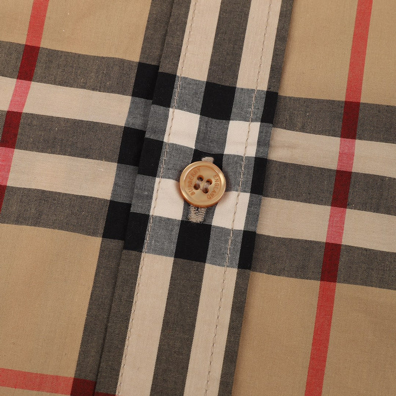 Close-up of Burberry designer clothing craftsmanship