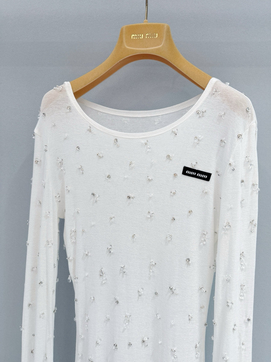 Tops- Miu M Top Elegant Everyday Designer Top