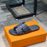 Hermès Grey Classic Ballet Flats - Side Profile View