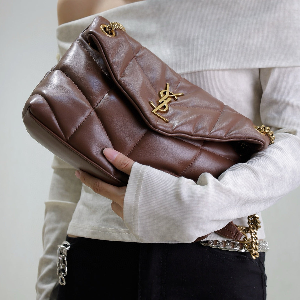 Saint Laurent Bags- Saint Laurent Loulou Puffer Small Bag Elegant Everyday Designer Handbag