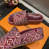 Louis Vuitton Burgundy Low-Top Sneakers - Back View