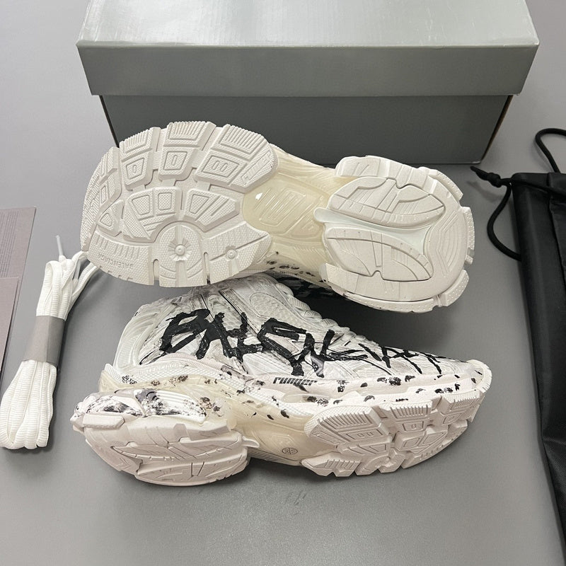 Balenciaga Grey Combat Boots - Side Profile View