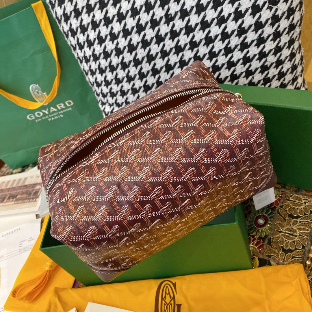 Bags- Goya Bowling 25 Toiletry Bag Luxury Designer Leather Handbag