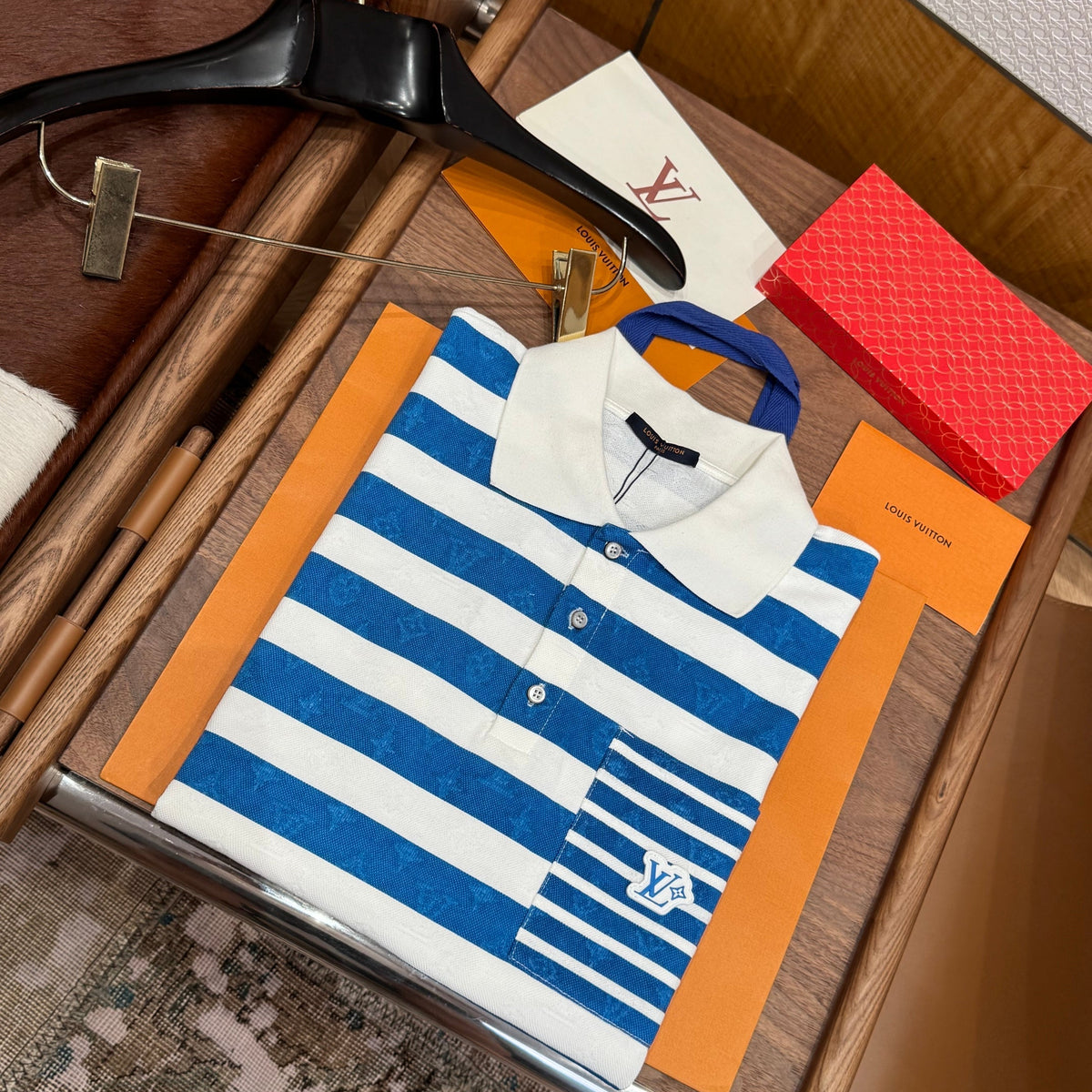 Louis Vuitton Polo Shirts- Louis Vuitton Lou Polo Shirt Classic Designer Cotton Polo Shirt