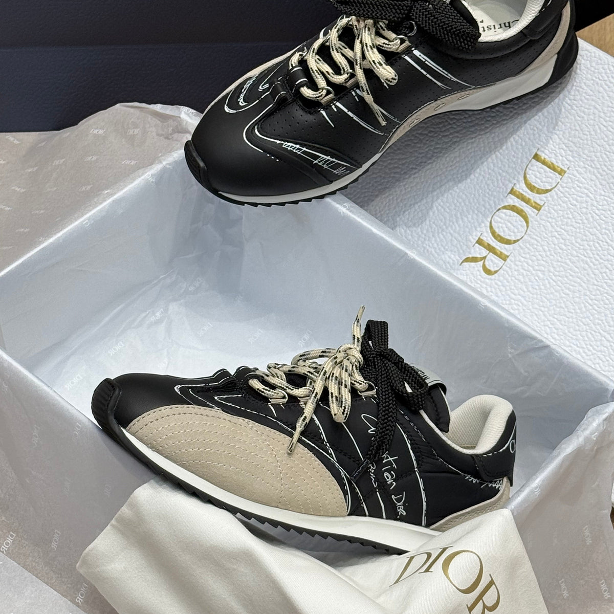 Dior Shoes- Dior D-sketch Sneaker Premium Designer Casual Shoes