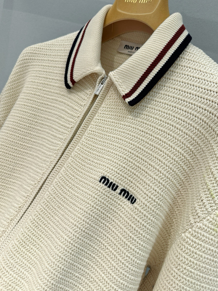 Sweaters- Miu M Cardigan Premium Casual Designer Knitwear